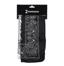 Load image into Gallery viewer, Black & White Bandanna Pack